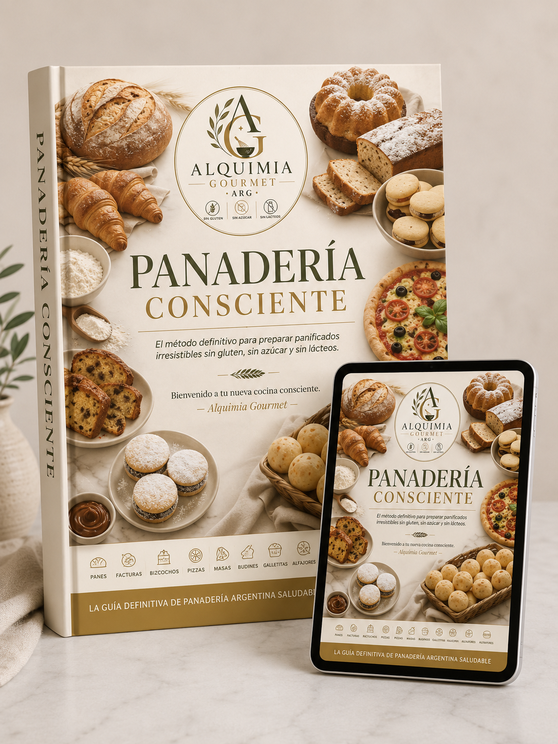 Panadería Consciente | Recetas Argentinas Sin Gluten, Sin Azúcar y Sin Lactosa + 7 Bonos Premium
